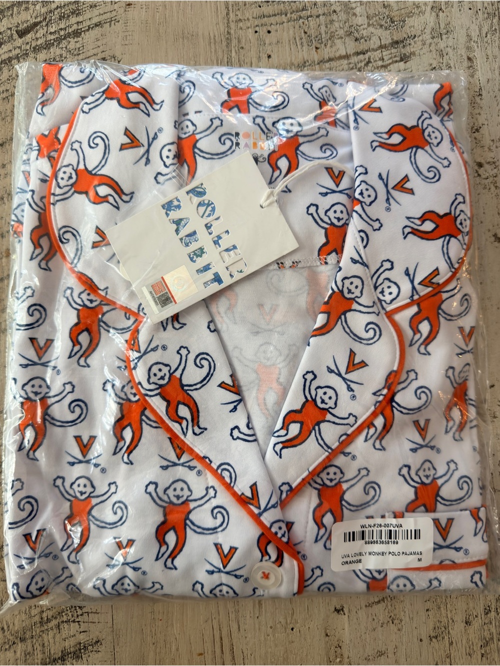 NWT Roller Rabbit UVa Limited Edition Campus Polo Pajama Set- M